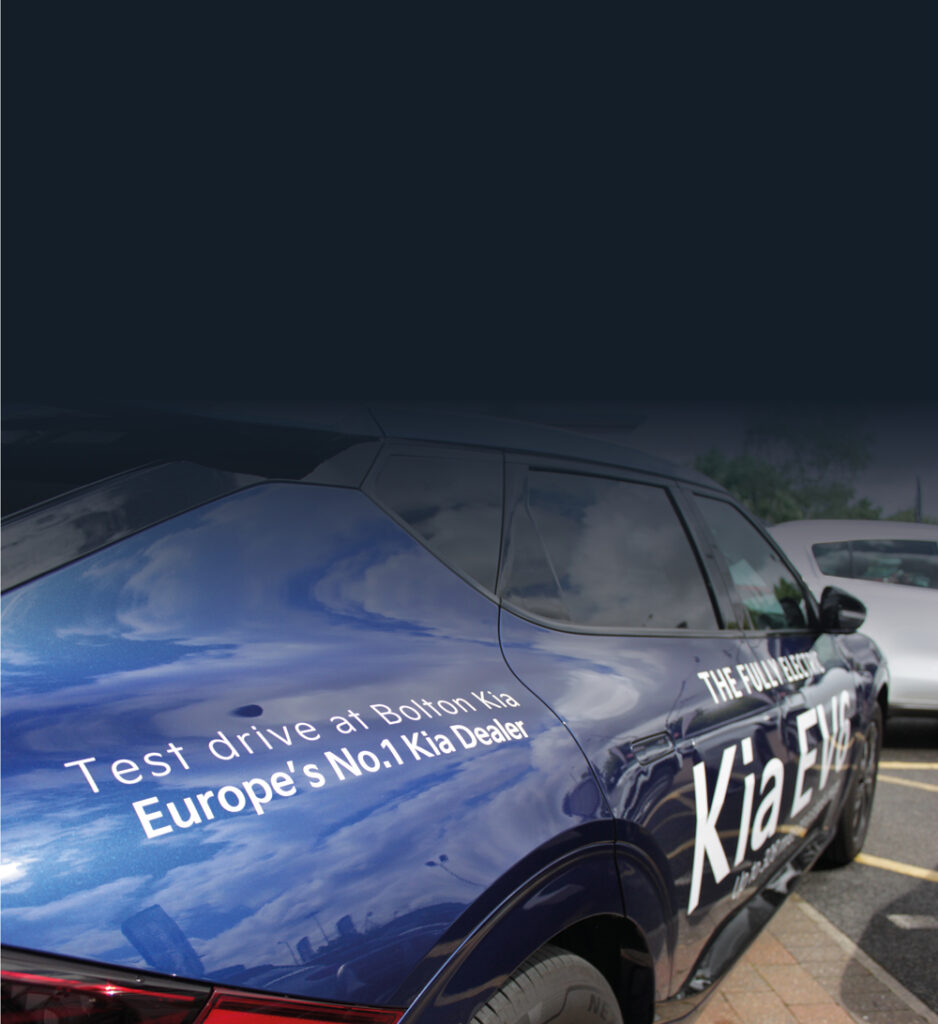 On car decals highlighting the latest quarterly manufacturer offers